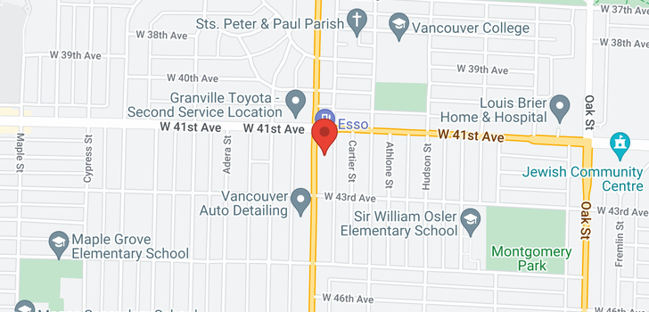 map of 5770 GRANVILLE STREET